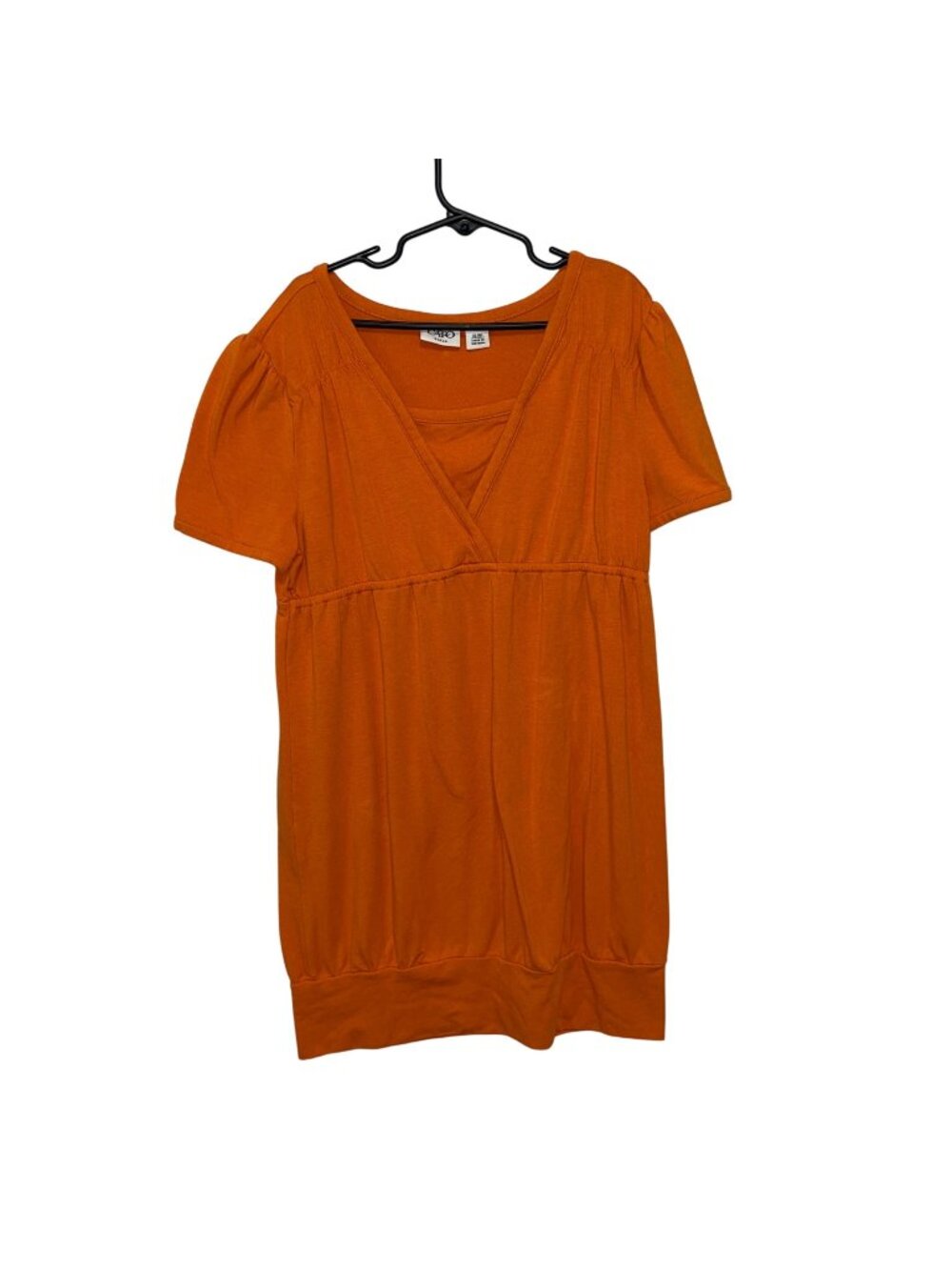 Cato Girls XL (16) Orange V-Neck Short Sleeve Tunic